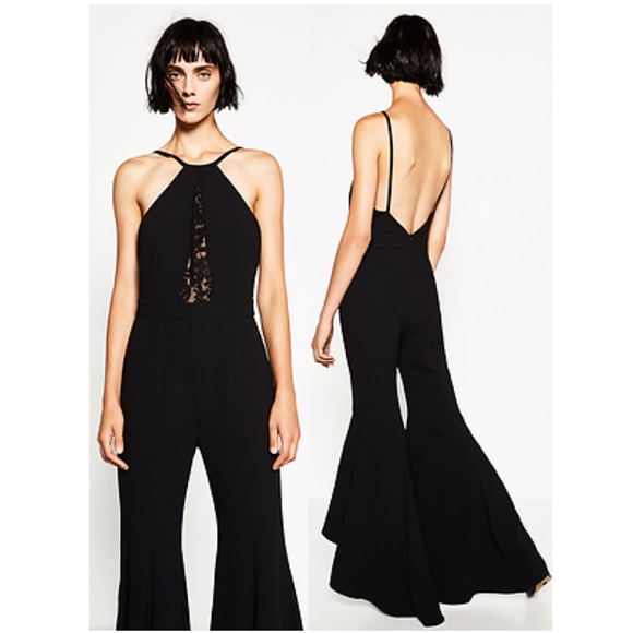 Zara Other - NWT Zara black bell bottom jumpsuit